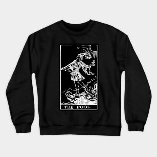 0. The Fool Tarot Card | Obsidian and Pearl Crewneck Sweatshirt